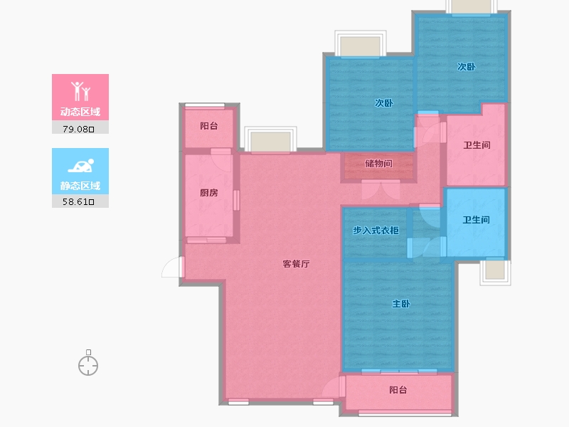 浙江省-杭州市-逸天广场-138.00-户型库-动静分区