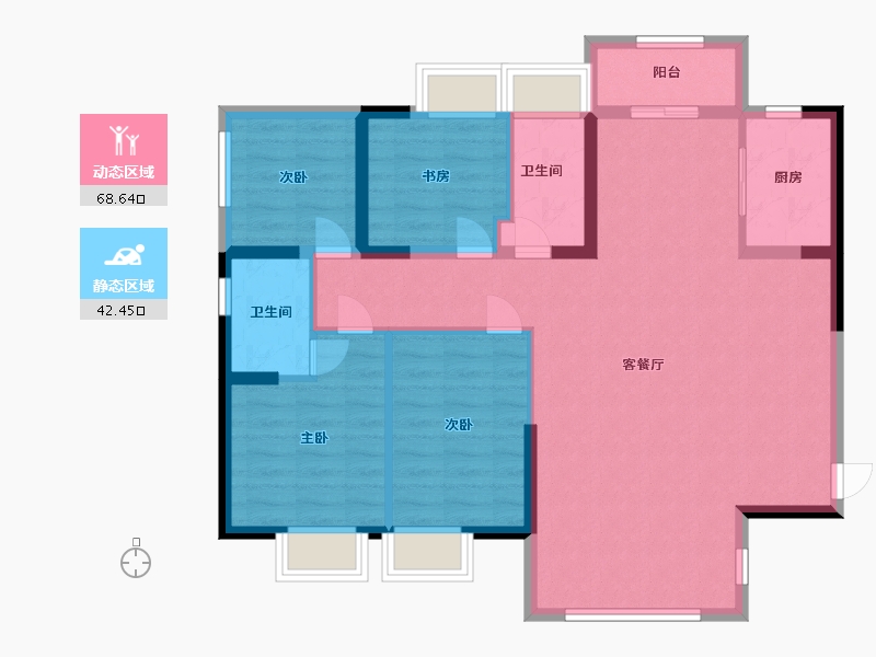 福建省-泉州市-和享幸福里-100.00-户型库-动静分区