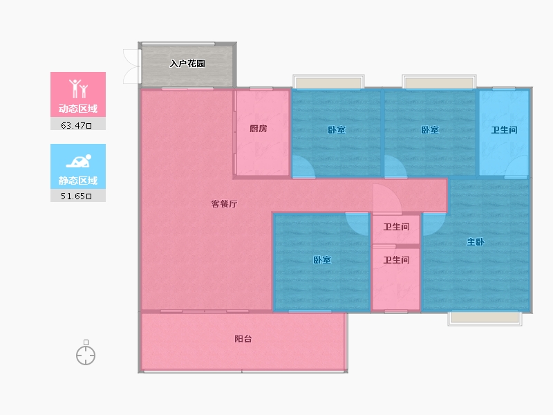 江西省-赣州市-兴国碧桂园-112.86-户型库-动静分区