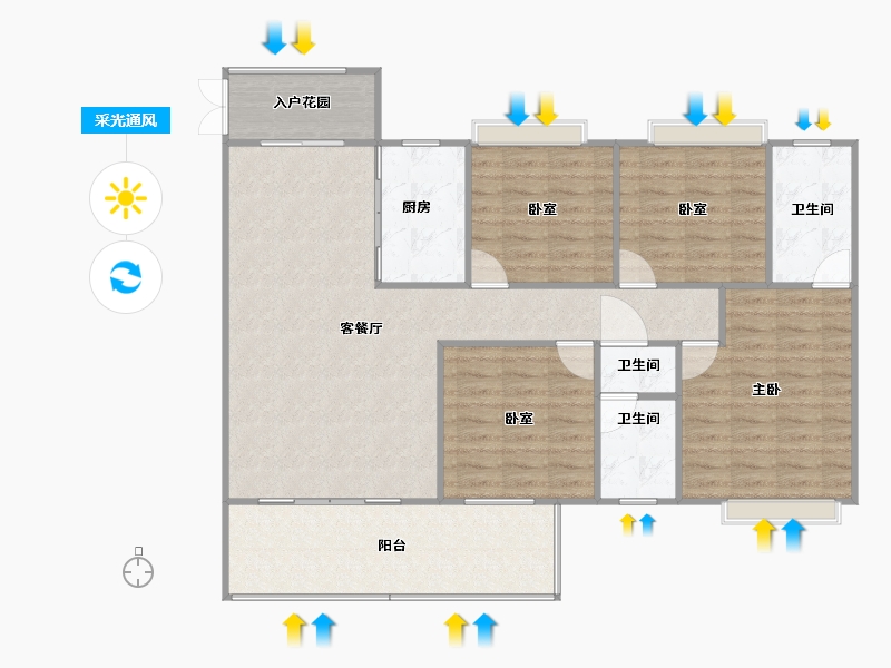 江西省-赣州市-兴国碧桂园-112.86-户型库-采光通风