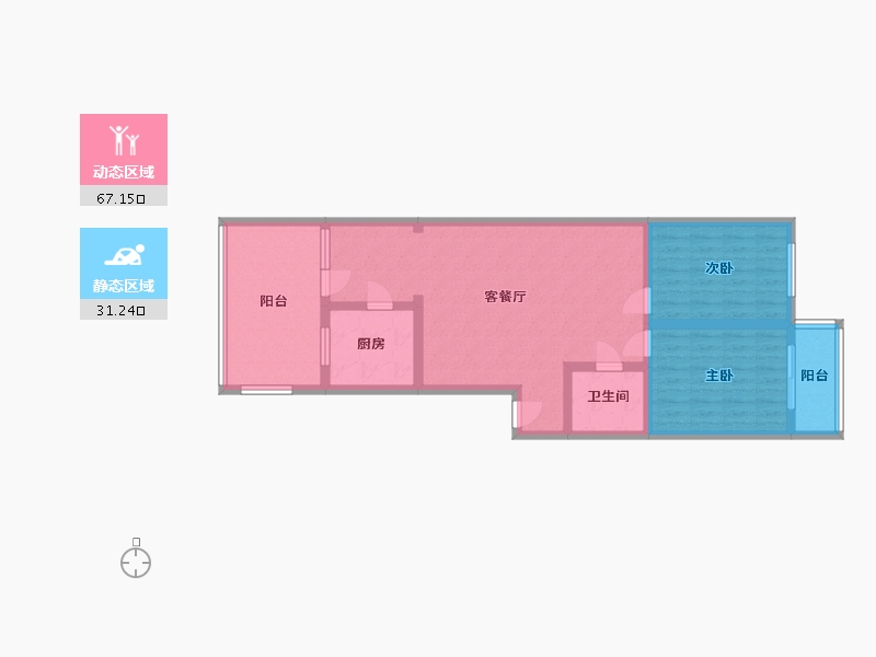 天津-天津市-宫前东园1-7-87.66-户型库-动静分区