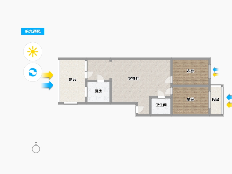 天津-天津市-宫前东园1-7-87.66-户型库-采光通风