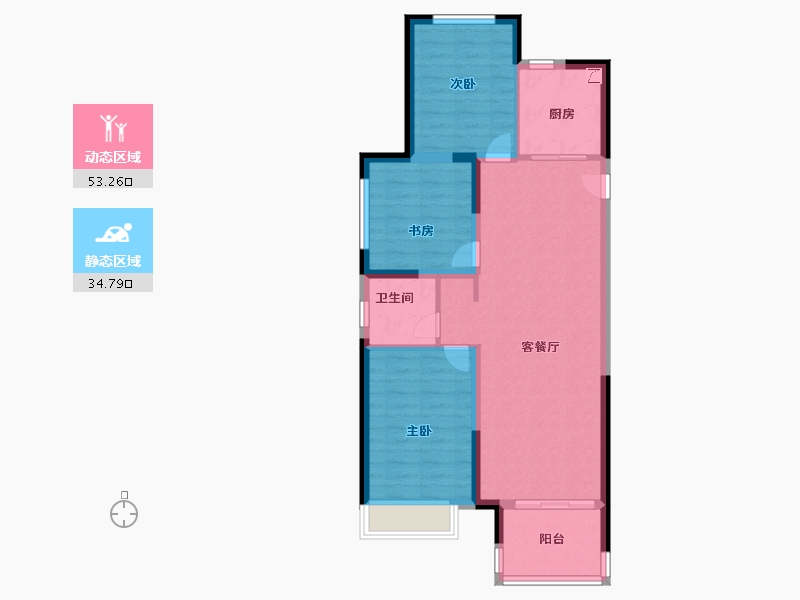 河南省-郑州市-金科・天籁城-79.00-户型库-动静分区