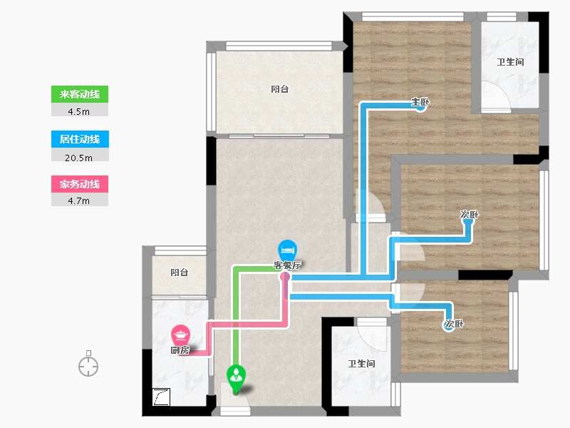 四川省-成都市-空港陆号-78.17-户型库-动静线