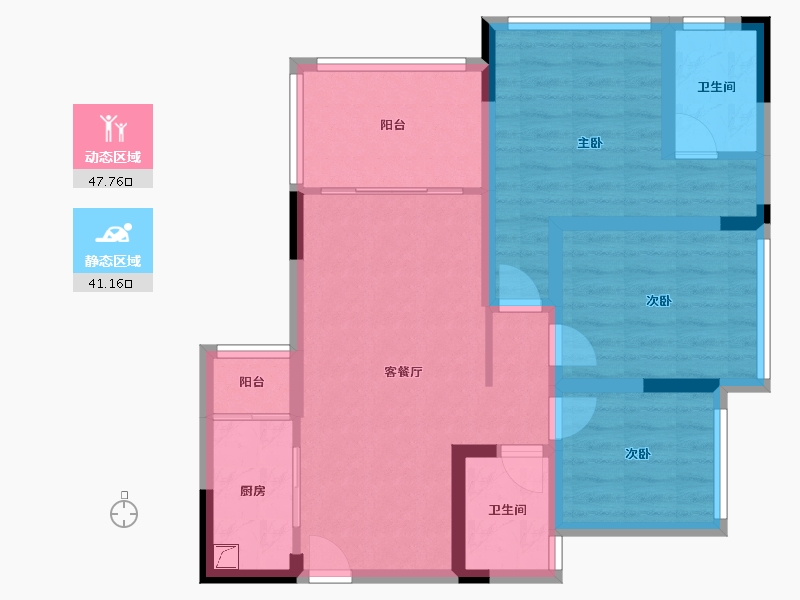 四川省-成都市-空港陆号-78.17-户型库-动静分区