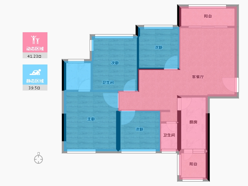 广西壮族自治区-南宁市-龙岗大唐果-72.00-户型库-动静分区