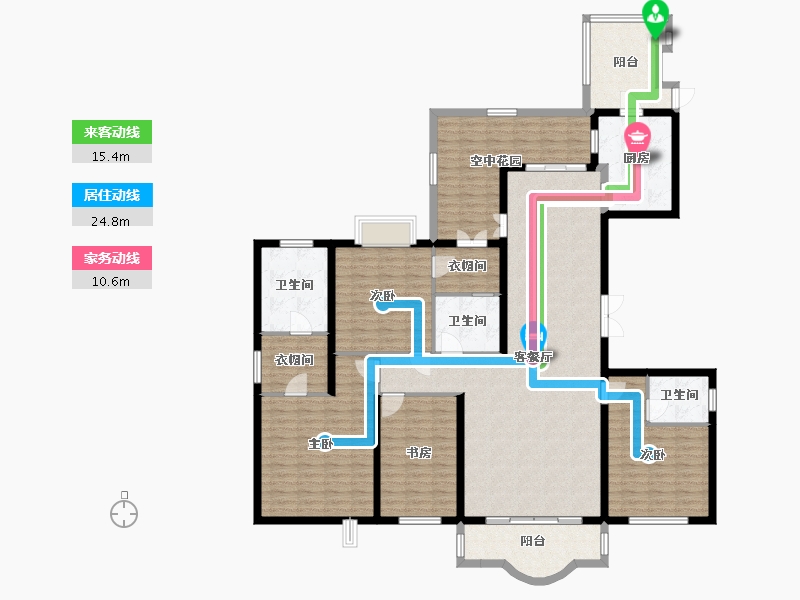 广西壮族自治区-南宁市-南宁青秀万达广场-176.00-户型库-动静线