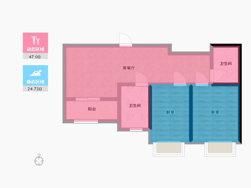 甘肃省-兰州市-新元绿洲-63.20-户型库-动静分区