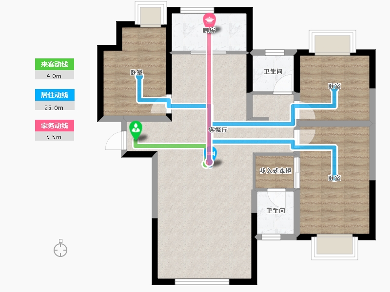 陕西省-安康市-中元北城中央-86.69-户型库-动静线