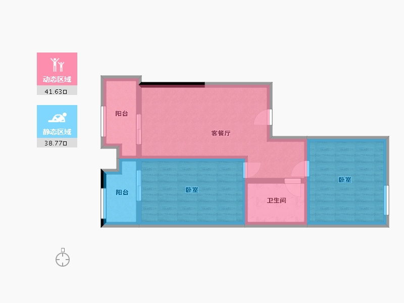 陕西省-渭南市-迎宾大厦-71.30-户型库-动静分区