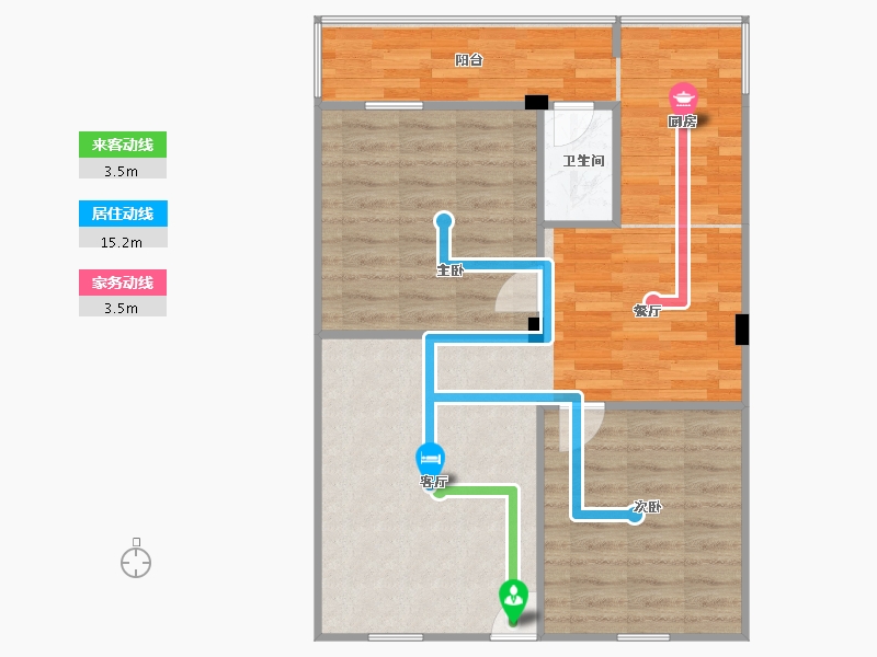 广东省-佛山市-城门头西路小区-62.94-户型库-动静线