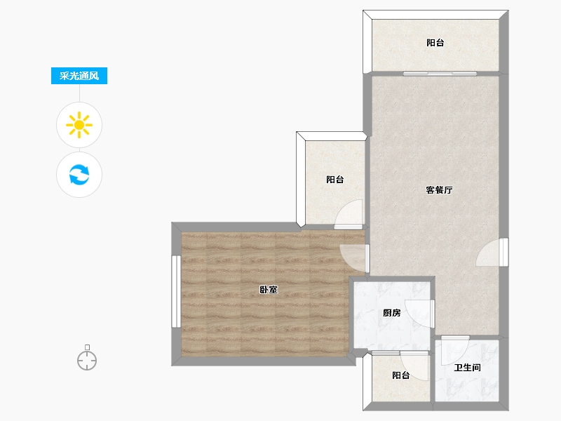 四川省-成都市-优品道-59.55-户型库-采光通风