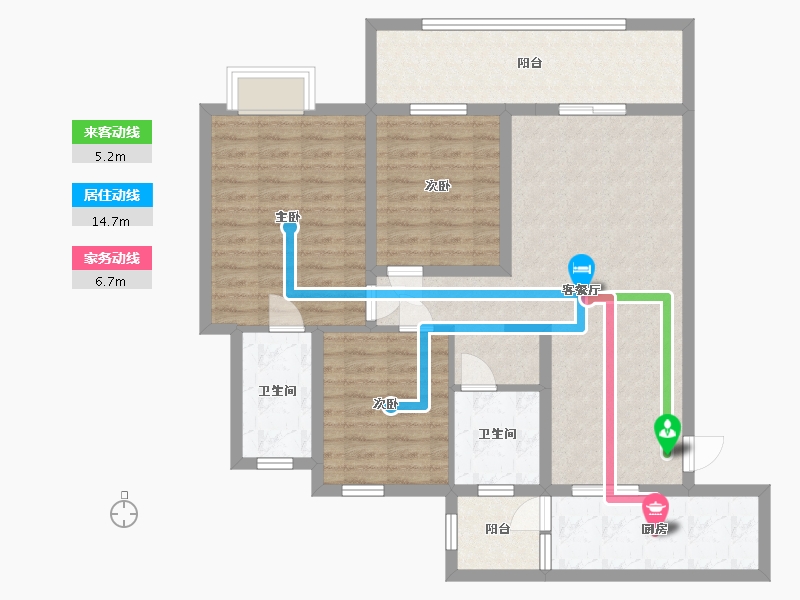 贵州省-铜仁市-万和星城C区-102.03-户型库-动静线