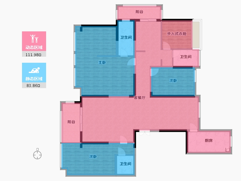 江苏省-淮安市-璟和名城茂华国际-175.98-户型库-动静分区