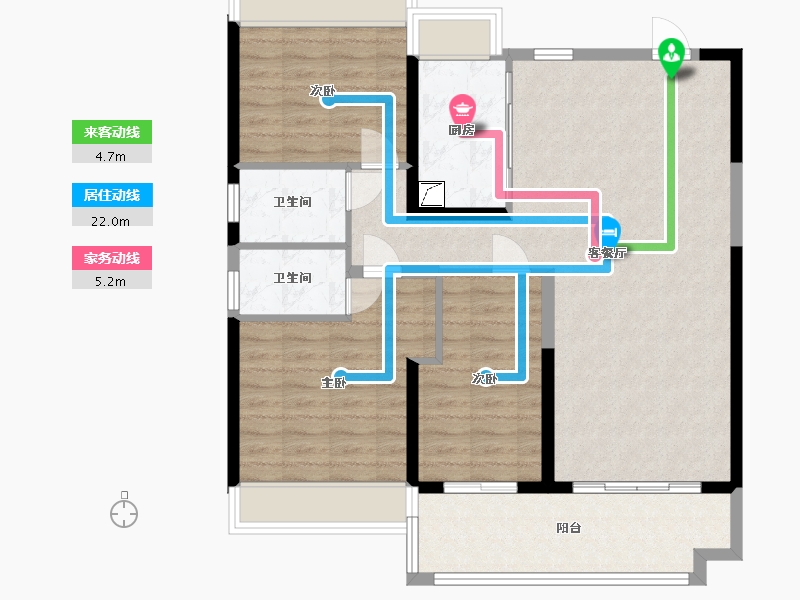 安徽省-宿州市-汴河小镇-97.48-户型库-动静线