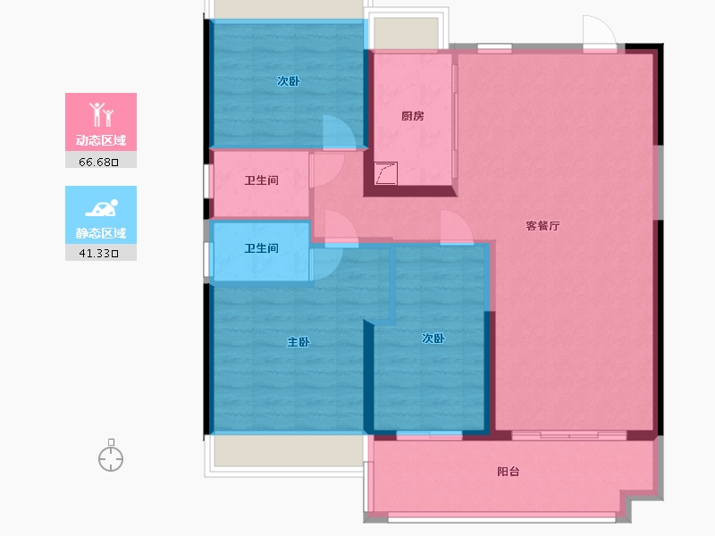 安徽省-宿州市-汴河小镇-97.48-户型库-动静分区