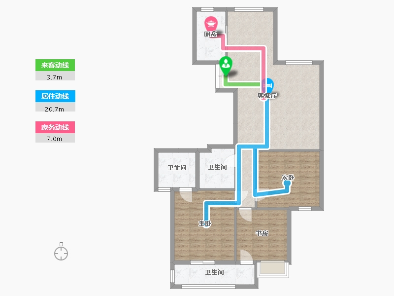 浙江省-温州市-同人欣园-104.06-户型库-动静线