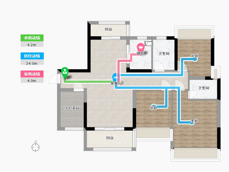 广东省-佛山市-藏珑华府-88.03-户型库-动静线