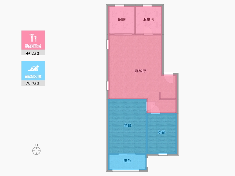 江苏省-常州市-中凉新村-67.64-户型库-动静分区