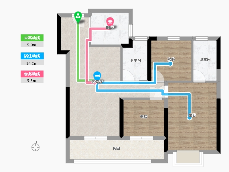 四川省-南充市-蓬安-74.88-户型库-动静线