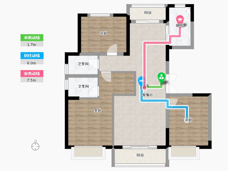 山西省-长治市-禧樾府-93.62-户型库-动静线