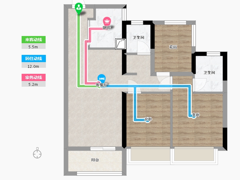 广东省-佛山市-中南远洋·漫悦湾-66.57-户型库-动静线