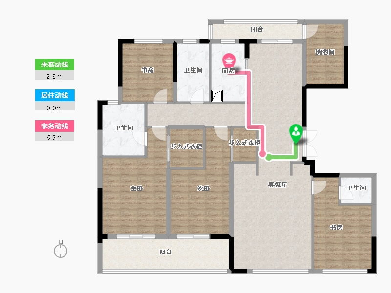 河南省-郑州市-蓝城-167.09-户型库-动静线