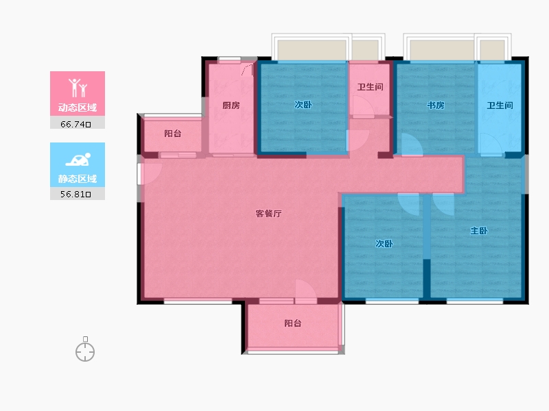 云南省-昆明市-星湾俊园-110.56-户型库-动静分区