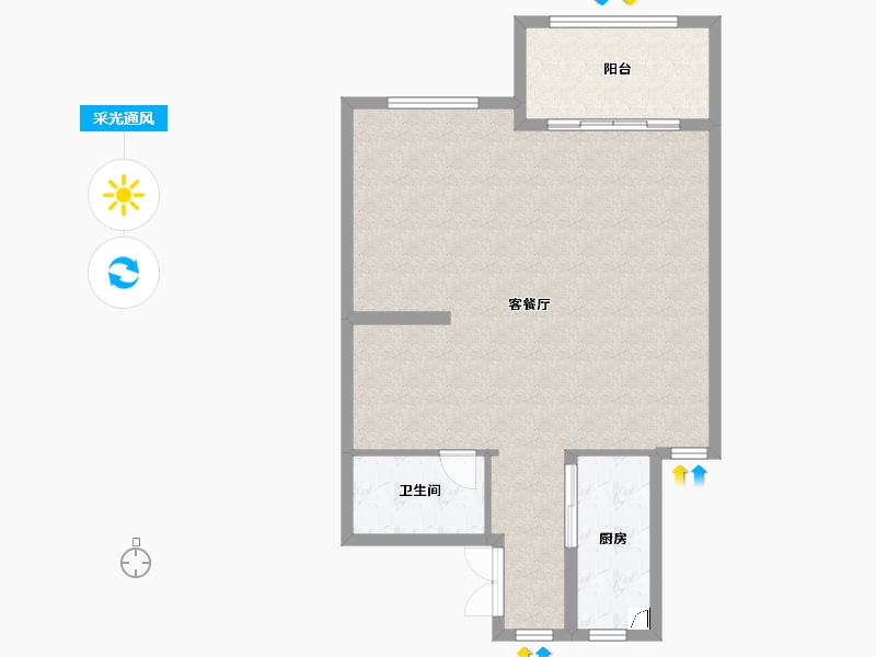 山东省-青岛市-鑫江合院-81.03-户型库-采光通风