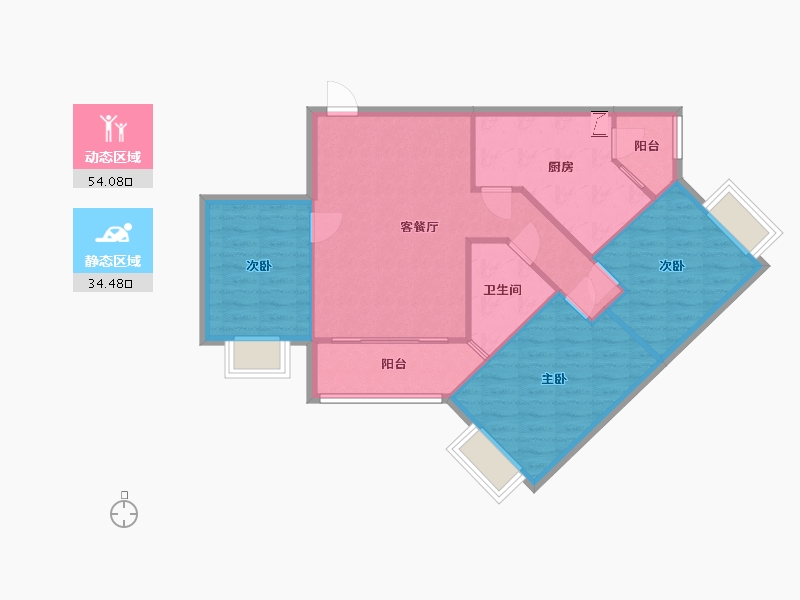 广东省-广州市-广地花园-80.42-户型库-动静分区