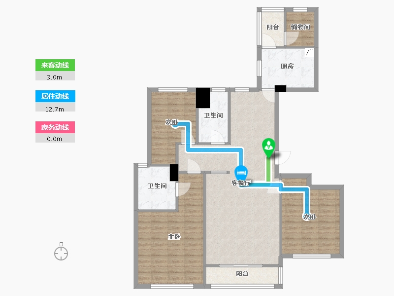 湖北省-武汉市-泛海国际芸海园-105.47-户型库-动静线