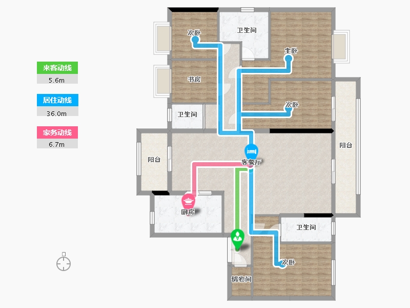 广东省-梅州市-蕉岭碧桂园滨江壹号-163.78-户型库-动静线