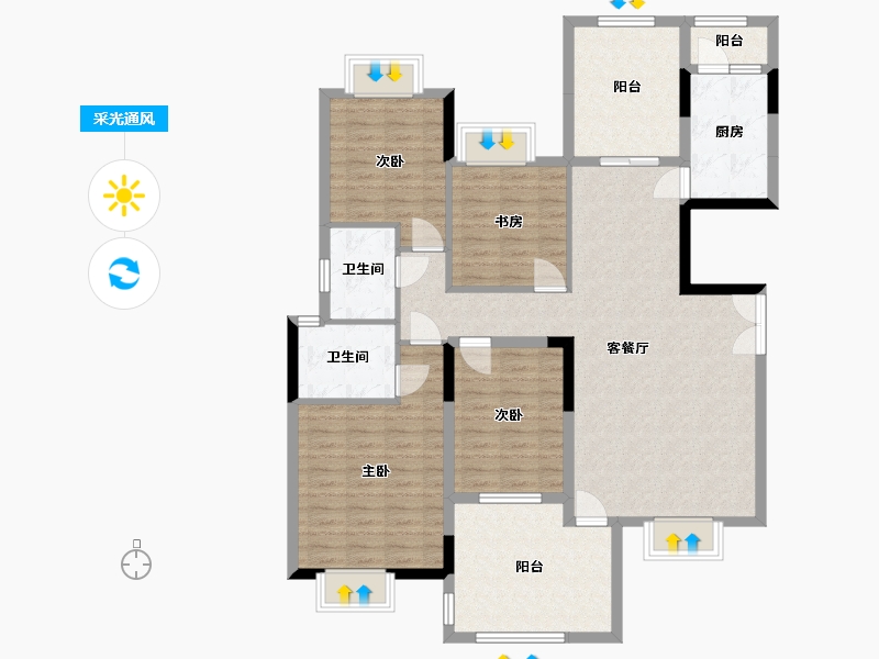 广东省-深圳市-公园大地-124.52-户型库-采光通风