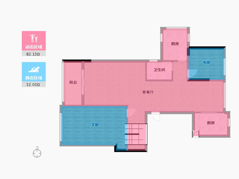 江苏省-苏州市-华发公园首府-103.03-户型库-动静分区