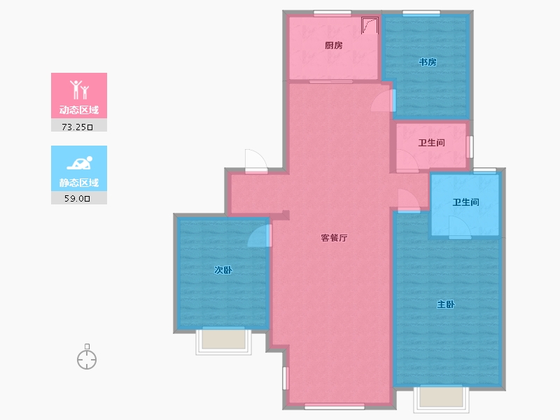 山西省-太原市-新城吾悦首府-119.58-户型库-动静分区