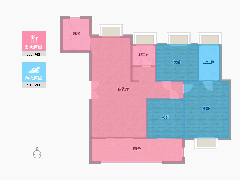 江西省-南昌市-康瑞阳光贤仕府-100.01-户型库-动静分区