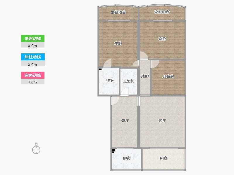 四川省-成都市-龙江路20号院龙江公寓-110.61-户型库-动静线