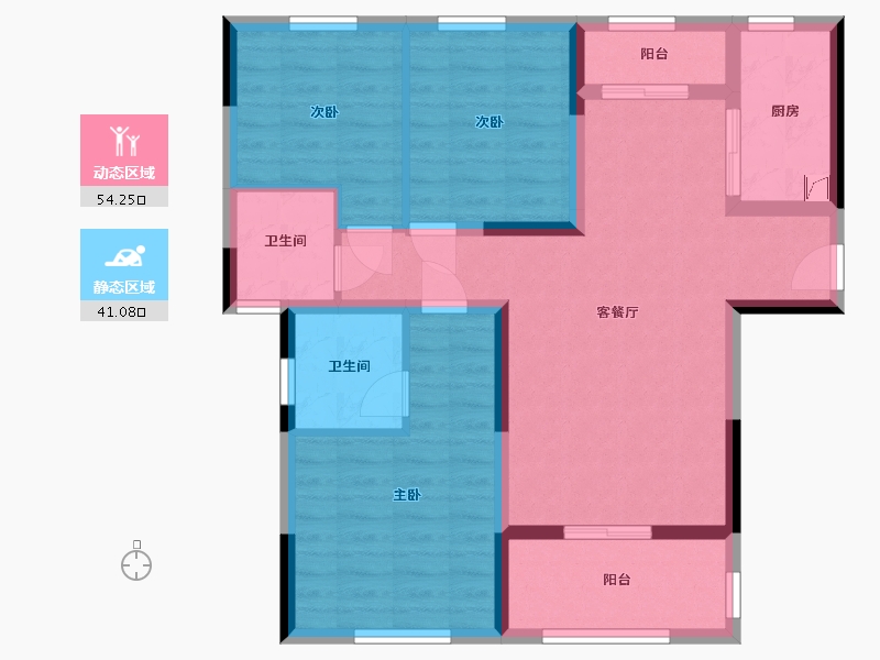 四川省-成都市-成都ICC-84.26-户型库-动静分区