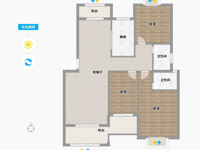 江西省-宜春市-盛世名城-114.00-户型库-采光通风