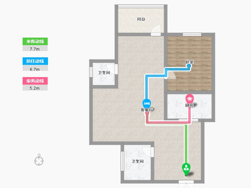 福建省-福州市-龙州公寓-89.99-户型库-动静线