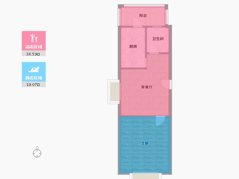 天津-天津市-金海湾花园-50.30-户型库-动静分区