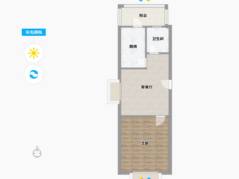 天津-天津市-金海湾花园-50.30-户型库-采光通风