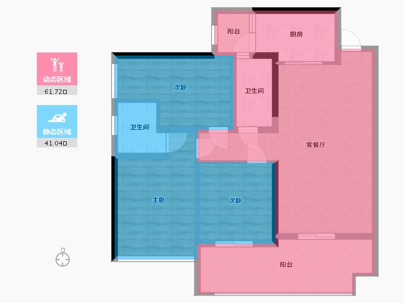 四川省-绵阳市-明御西城-91.90-户型库-动静分区