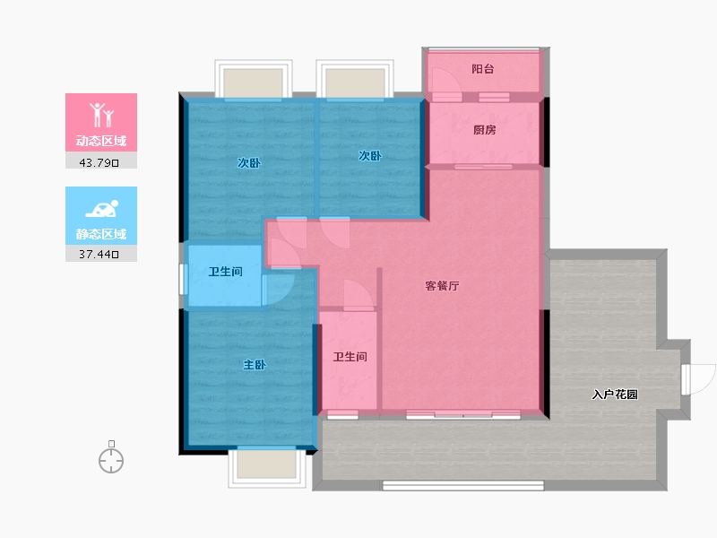 广东省-惠州市-天韵华府-99.46-户型库-动静分区