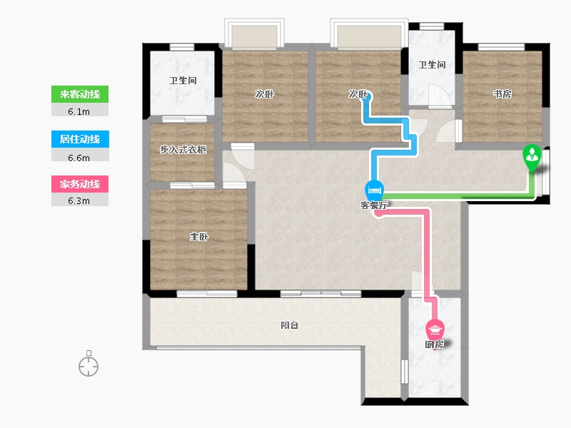 四川省-雅安市-蜀天君临-113.71-户型库-动静线