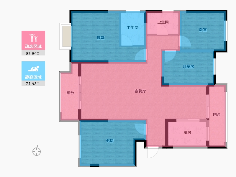 河南省-新乡市-嘉祥名郡-140.01-户型库-动静分区