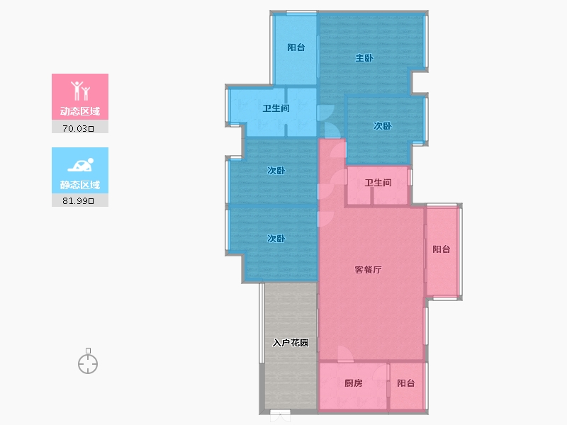 重庆-重庆市-聚慧雅苑-156.26-户型库-动静分区