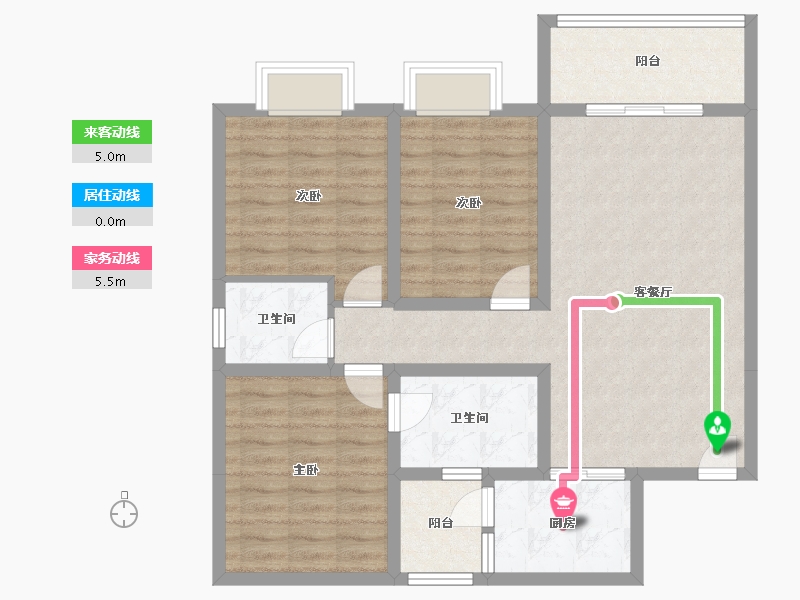 陕西省-西安市-融尚中央住区-91.65-户型库-动静线