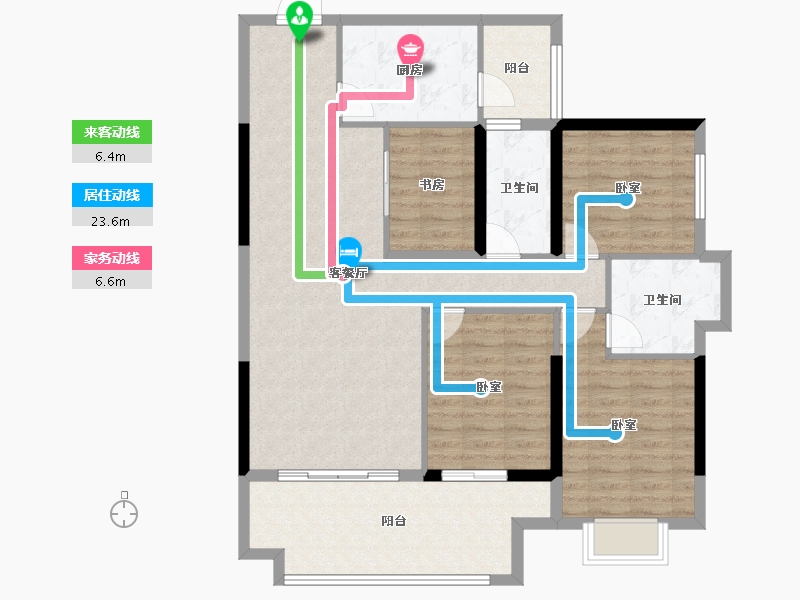 广东省-惠州市-隆腾盛世-110.68-户型库-动静线