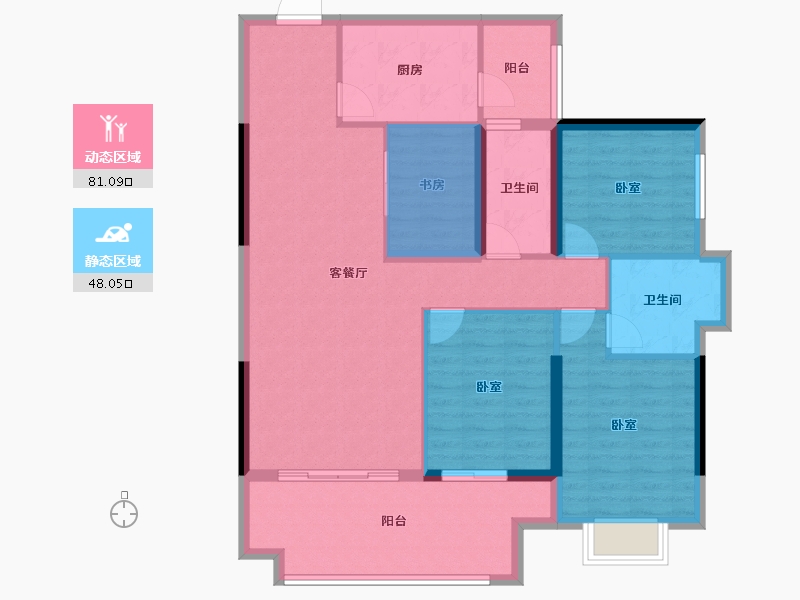 广东省-惠州市-隆腾盛世-110.68-户型库-动静分区